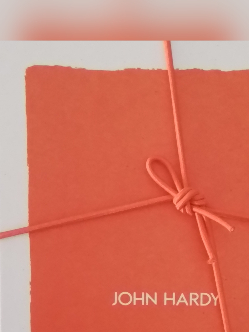 John Hardy Cream and Orange Gift/Storage Box.
